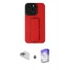 ieg™ iPhone 13 Pro Max Kılıf Çekirdek Yansıma - Siyah Bilvis 5in1 3D Magic Cam Ekran Koruyucu + Pers Alüminyum Kamera Lens - SABE