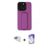 ieg™ iPhone 13 Pro Max Kılıf Çekirdek Yansıma - Siyah Bilvis 5in1 3D Magic Cam Ekran Koruyucu + Pers Alüminyum Kamera Lens - SABE