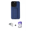 ieg™ iPhone 13 Pro Max Kılıf Çekirdek Yansıma - Siyah Bilvis 5in1 3D Magic Cam Ekran Koruyucu + Pers Alüminyum Kamera Lens - SABE