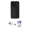 ieg™ iPhone 13 Pro Max Kılıf Çekirdek Yansıma - Siyah Bilvis 5in1 3D Magic Cam Ekran Koruyucu + Pers Alüminyum Kamera Lens - SABE