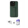 ieg™ iPhone 13 Pro Max Kılıf Çekirdek Yansıma - Siyah Bilvis 5in1 3D Magic Cam Ekran Koruyucu + Pers Alüminyum Kamera Lens - SABE