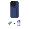 ieg™ iPhone 13 Pro Max Kılıf Çekirdek Yansıma - Siyah Bilvis 5in1 3D Magic Cam Ekran Koruyucu + Shine Kamera Lens Koruma Cam - GI