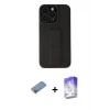 ieg™ iPhone 13 Pro Max Kılıf Çekirdek Yansıma - Siyah Bilvis 5in1 3D Magic Cam Ekran Koruyucu + Shine Kamera Lens Koruma Cam - PE