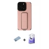 ieg™ iPhone 13 Pro Max Kılıf Çekirdek Yansıma - Siyah Bilvis 5in1 5D Magic Hayalet Cam Ekran Koruyucu + Shine Kamera Lens Koruma Cam - MI