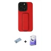 ieg™ iPhone 13 Pro Max Kılıf Çekirdek Yansıma - Siyah Bilvis 5in1 5D Magic Hayalet Cam Ekran Koruyucu + Shine Kamera Lens Koruma Cam - MI