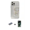 ieg™ iPhone 13 Pro Max Kılıf Eksen Asil Prime - Şeffaf 360 Full Body Arka Koruyucu + Renkli Kamera Lens Koruma Cam - SI