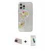 ieg™ iPhone 13 Pro Max Kılıf Eksen Asil Prime - Şeffaf Pasifik Cam Ekran Koruyucu + Rainbow Kamera Lens Koruma Cam - KI