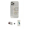 ieg™ iPhone 13 Pro Max Kılıf Eksen Asil Prime - Şeffaf Pasifik Cam Ekran Koruyucu + Rainbow Kamera Lens Koruma Cam - KI