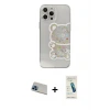 ieg™ iPhone 13 Pro Max Kılıf Eksen Asil Prime - Şeffaf Pasifik Cam Ekran Koruyucu + Rainbow Kamera Lens Koruma Cam - MI