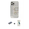 ieg™ iPhone 13 Pro Max Kılıf Eksen Asil Prime - Şeffaf Pasifik Cam Ekran Koruyucu + Renkli Kamera Lens Koruma Cam - SI