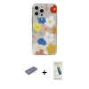 ieg™ iPhone 13 Pro Max Kılıf Eksen Asil Prime - Şeffaf Pasifik Cam Ekran Koruyucu + Renkli Kamera Lens Koruma Cam - SI