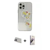 ieg™ iPhone 13 Pro Max Kılıf Eksen Asil Prime - Siyah Bilvis 3D Mat Cam Ekran Koruyucu + Rainbow Kamera Lens Koruma Cam - MR