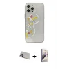ieg™ iPhone 13 Pro Max Kılıf Eksen Asil Prime - Siyah Bilvis 3D Mat Cam Ekran Koruyucu + Rainbow Kamera Lens Koruma Cam - MR