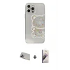 ieg™ iPhone 13 Pro Max Kılıf Eksen Asil Prime - Siyah Bilvis 3D Mat Cam Ekran Koruyucu + Rainbow Kamera Lens Koruma Cam - MR