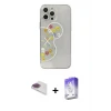 ieg™ iPhone 13 Pro Max Kılıf Eksen Asil Prime - Siyah Bilvis 5in1 3D Magic Cam Ekran Koruyucu + Pers Alüminyum Kamera Lens - GI