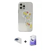 ieg™ iPhone 13 Pro Max Kılıf Eksen Asil Prime - Siyah Bilvis 5in1 5D Magic Hayalet Cam Ekran Koruyucu + Pers Alüminyum Kamera Lens - LT