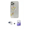 ieg™ iPhone 13 Pro Max Kılıf Eksen Asil Prime - Siyah Bilvis 5in1 5D Magic Hayalet Cam Ekran Koruyucu + Pers Alüminyum Kamera Lens - LT