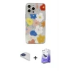 ieg™ iPhone 13 Pro Max Kılıf Eksen Asil Prime - Siyah Bilvis 5in1 5D Magic Hayalet Cam Ekran Koruyucu + Pers Alüminyum Kamera Lens - LT