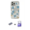 ieg™ iPhone 13 Pro Max Kılıf Eksen Asil Prime - Siyah Bilvis 5in1 5D Magic Hayalet Cam Ekran Koruyucu + Renkli Kamera Lens Koruma Cam - PE