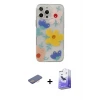 ieg™ iPhone 13 Pro Max Kılıf Eksen Asil Prime - Siyah Bilvis 5in1 5D Magic Hayalet Cam Ekran Koruyucu + Renkli Kamera Lens Koruma Cam - PE