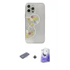 ieg™ iPhone 13 Pro Max Kılıf Eksen Asil Prime - Siyah Bilvis 5in1 5D Magic Hayalet Cam Ekran Koruyucu + Renkli Kamera Lens Koruma Cam - PE