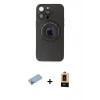 ieg™ iPhone 13 Pro Max Kılıf Eksen Klasik Prime - Şeffaf Maxco Cam Ekran Koruyucu + Shine Kamera Lens Koruma Cam - MI