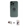 ieg™ iPhone 13 Pro Max Kılıf Eksen Klasik Prime - Siyah Bilvis 3D Mat Cam Ekran Koruyucu + Rainbow Kamera Lens Koruma Cam - KI