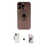 ieg™ iPhone 13 Pro Max Kılıf Eksen Klasik Prime - Siyah Bilvis 3D Mat Cam Ekran Koruyucu + Shine Kamera Lens - GD