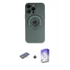 ieg™ iPhone 13 Pro Max Kılıf Eksen Klasik Prime - Siyah Bilvis 5in1 3D Magic Cam Ekran Koruyucu + Renkli Kamera Lens Koruma Cam - TU