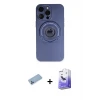 ieg™ iPhone 13 Pro Max Kılıf Eksen Klasik Prime - Siyah Bilvis 5in1 5D Magic Hayalet Cam Ekran Koruyucu + Shine Kamera Lens Koruma Cam - MI