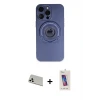 ieg™ iPhone 13 Pro Max Kılıf Eksen Klasik Prime - Siyah Joko 5D Cam + Rainbow Kamera Lens Koruma Cam - BZ