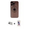 ieg™ iPhone 13 Pro Max Kılıf Eksen Klasik Prime - Siyah Joko 5D Cam + Rainbow Kamera Lens Koruma Cam - MR
