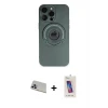 ieg™ iPhone 13 Pro Max Kılıf Eksen Klasik Prime - Siyah Joko 5D Cam + Rainbow Kamera Lens Koruma Cam - MR