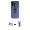 ieg™ iPhone 13 Pro Max Kılıf Eksen Klasik Prime - Siyah Joko 5D Cam + Rainbow Kamera Lens Koruma Cam - MR