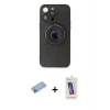 ieg™ iPhone 13 Pro Max Kılıf Eksen Klasik Prime - Siyah Joko 5D Cam + Shine Kamera Lens Koruma Cam - MI