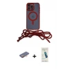 ieg™ iPhone 13 Pro Max Kılıf Eksen Özel Seri - Şeffaf Pasifik Cam Ekran Koruyucu + Renkli Kamera Lens Koruma Cam - TU