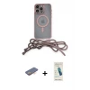 ieg™ iPhone 13 Pro Max Kılıf Eksen Özel Seri - Şeffaf Pasifik Cam Ekran Koruyucu + Renkli Kamera Lens Koruma Cam - TU