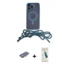 ieg™ iPhone 13 Pro Max Kılıf Eksen Özel Seri - Şeffaf Pasifik Cam Ekran Koruyucu + Renkli Kamera Lens Koruma Cam - TU