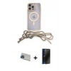 ieg™ iPhone 13 Pro Max Kılıf Eksen Özel Seri - Siyah 3D Antistatik Hayalet Cam Ekran Koruyucu + Rainbow Kamera Lens Koruma Cam - MI