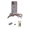 ieg™ iPhone 13 Pro Max Kılıf Eksen Özel Seri - Siyah 6D Mat Seramik Hayalet Nano Ekran Koruyucu + Renkli Kamera Lens Koruma Cam - SI