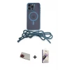 ieg™ iPhone 13 Pro Max Kılıf Eksen Özel Seri - Siyah Bilvis 3D Mat Cam Ekran Koruyucu + Rainbow Kamera Lens Koruma Cam - KI
