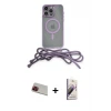 ieg™ iPhone 13 Pro Max Kılıf Eksen Özel Seri - Siyah Bilvis 3D Mat Cam Ekran Koruyucu + Rainbow Kamera Lens Koruma Cam - KI