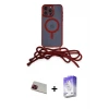 ieg™ iPhone 13 Pro Max Kılıf Eksen Özel Seri - Siyah Bilvis 5in1 3D Magic Cam Ekran Koruyucu + Rainbow Kamera Lens Koruma Cam - KI