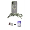 ieg™ iPhone 13 Pro Max Kılıf Eksen Özel Seri - Siyah Bilvis 5in1 3D Magic Cam Ekran Koruyucu + Rainbow Kamera Lens Koruma Cam - KI