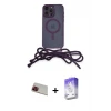 ieg™ iPhone 13 Pro Max Kılıf Eksen Özel Seri - Siyah Bilvis 5in1 3D Magic Cam Ekran Koruyucu + Rainbow Kamera Lens Koruma Cam - KI