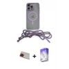ieg™ iPhone 13 Pro Max Kılıf Eksen Özel Seri - Siyah Bilvis 5in1 3D Magic Cam Ekran Koruyucu + Rainbow Kamera Lens Koruma Cam - KI