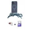 ieg™ iPhone 13 Pro Max Kılıf Eksen Özel Seri - Siyah Bilvis 5in1 5D Magic Hayalet Cam Ekran Koruyucu + Pers Alüminyum Kamera Lens - KI
