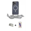 ieg™ iPhone 13 Pro Max Kılıf Eksen Özel Seri - Siyah Joko 5D Cam + Rainbow Kamera Lens Koruma Cam - BZ