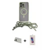 ieg™ iPhone 13 Pro Max Kılıf Eksen Özel Seri - Siyah Joko 5D Cam + Rainbow Kamera Lens Koruma Cam - BZ