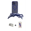 ieg™ iPhone 13 Pro Max Kılıf Eksen Özel Seri - Siyah Joko 5D Cam + Rainbow Kamera Lens Koruma Cam - BZ